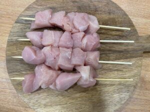 Diced Chicken Skewers